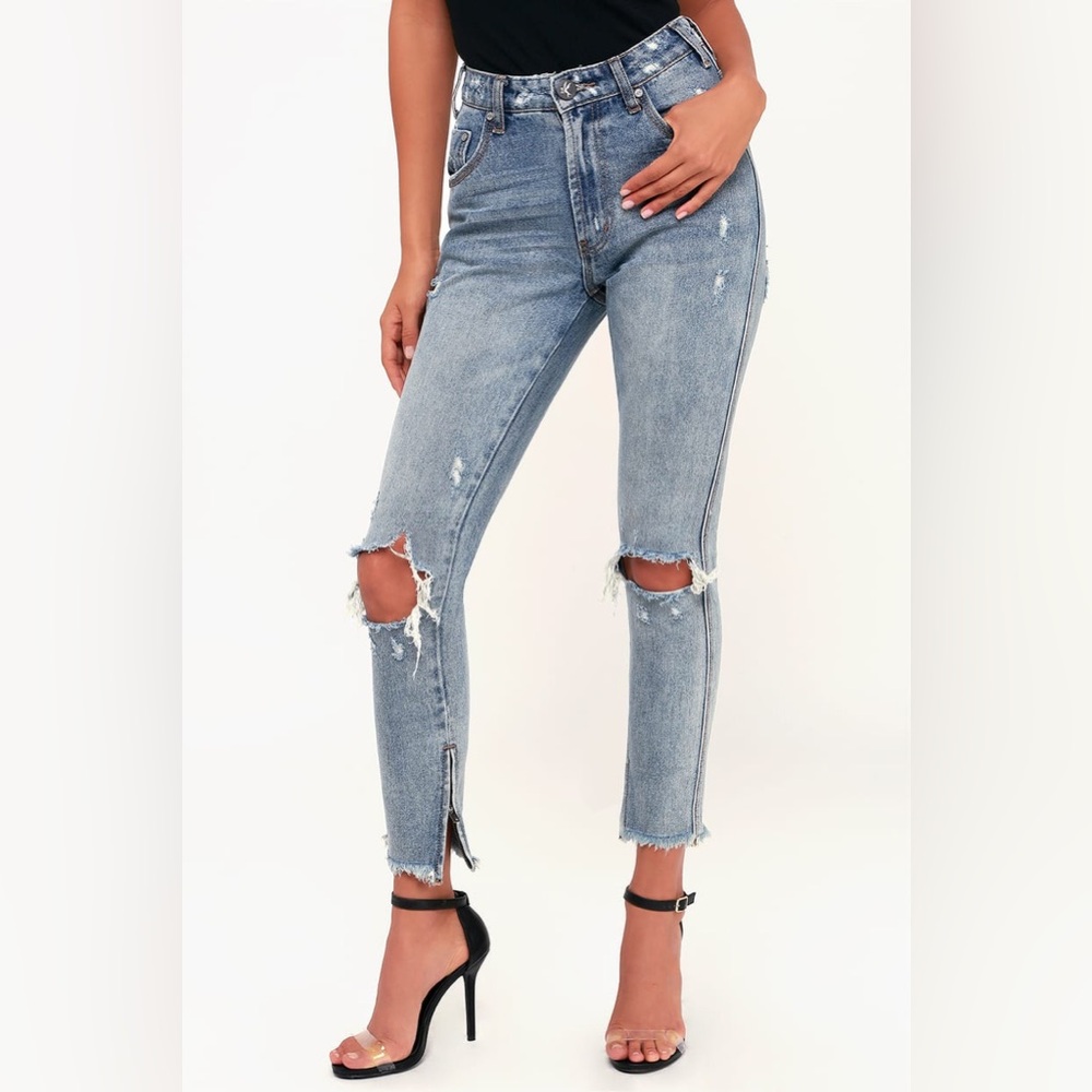 One Teaspoon Blue High Rise Women Jeans